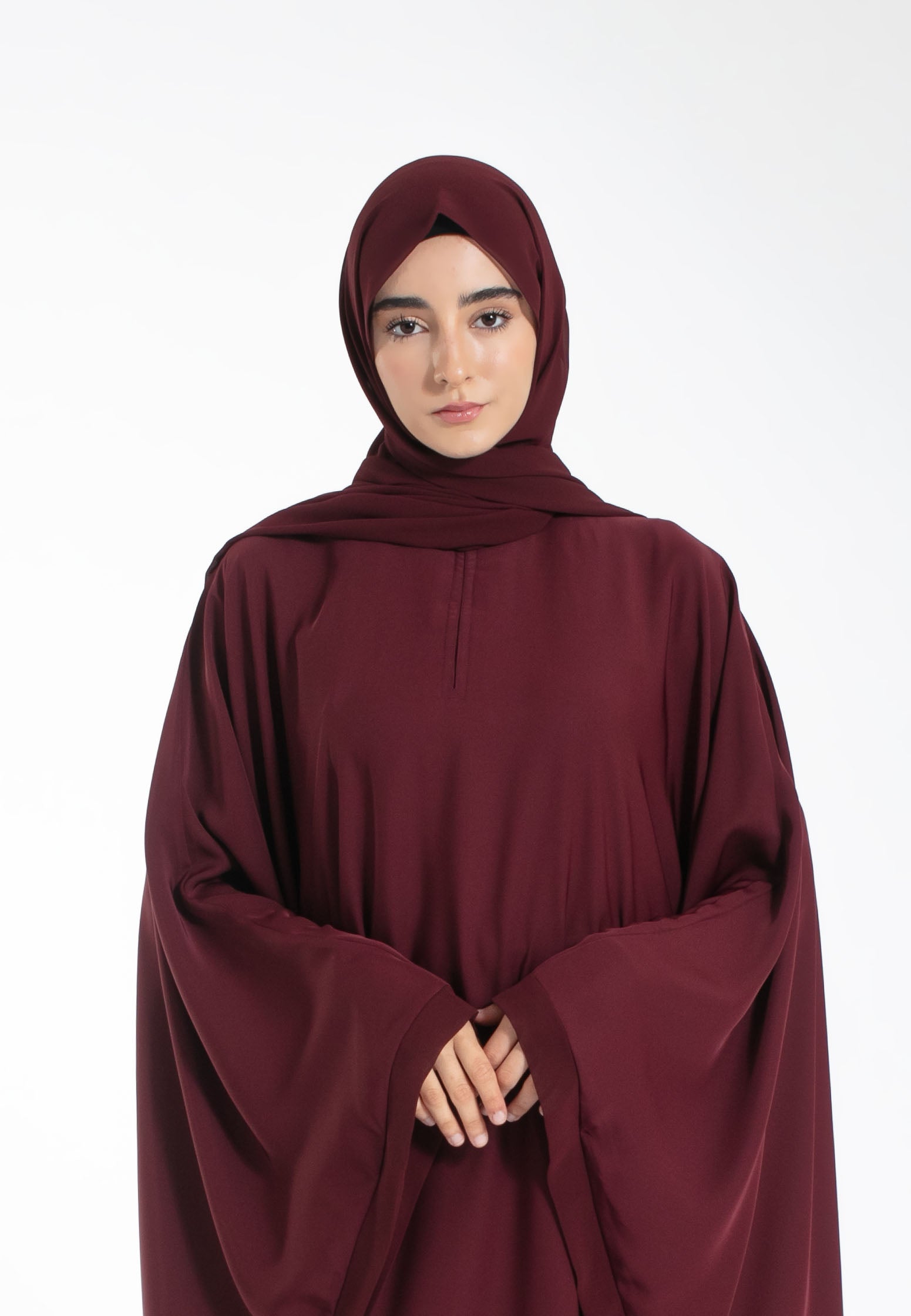 Plain Burgundy Farasha Online