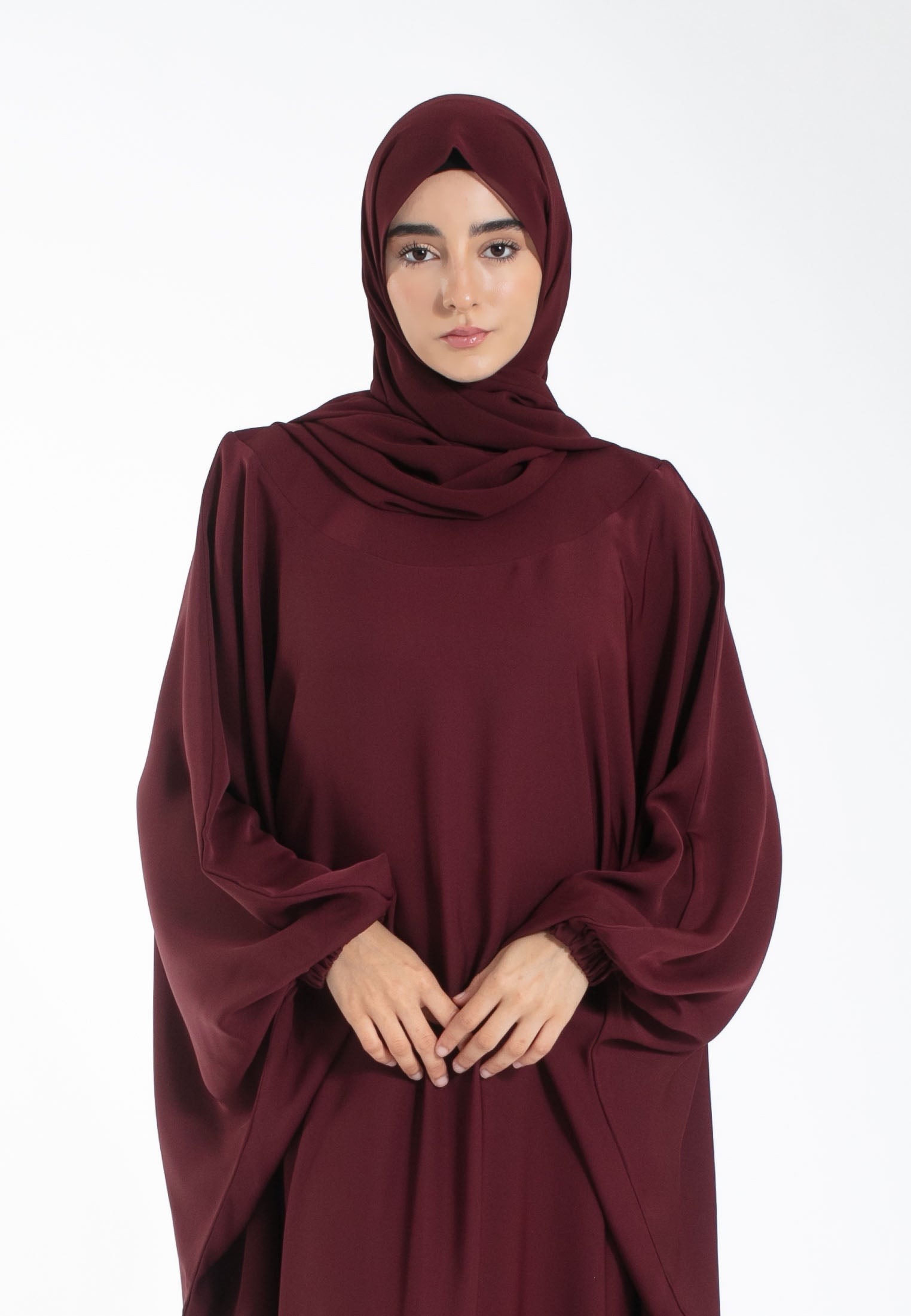 Plain Burgundy Farasha