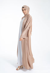 Champagne Shimmer Open Abaya