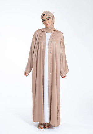 Champagne Shimmer Open Abaya