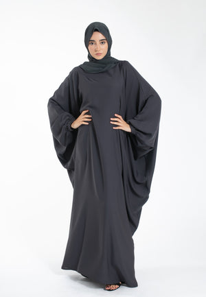 Cuff Sleeves Grey Farasha Abaya