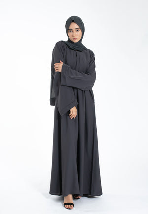 Charcoal Grey Closed Abaya Online