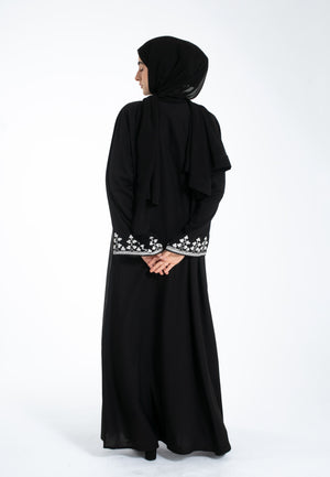 Clover-Embroidered-Open-Abaya