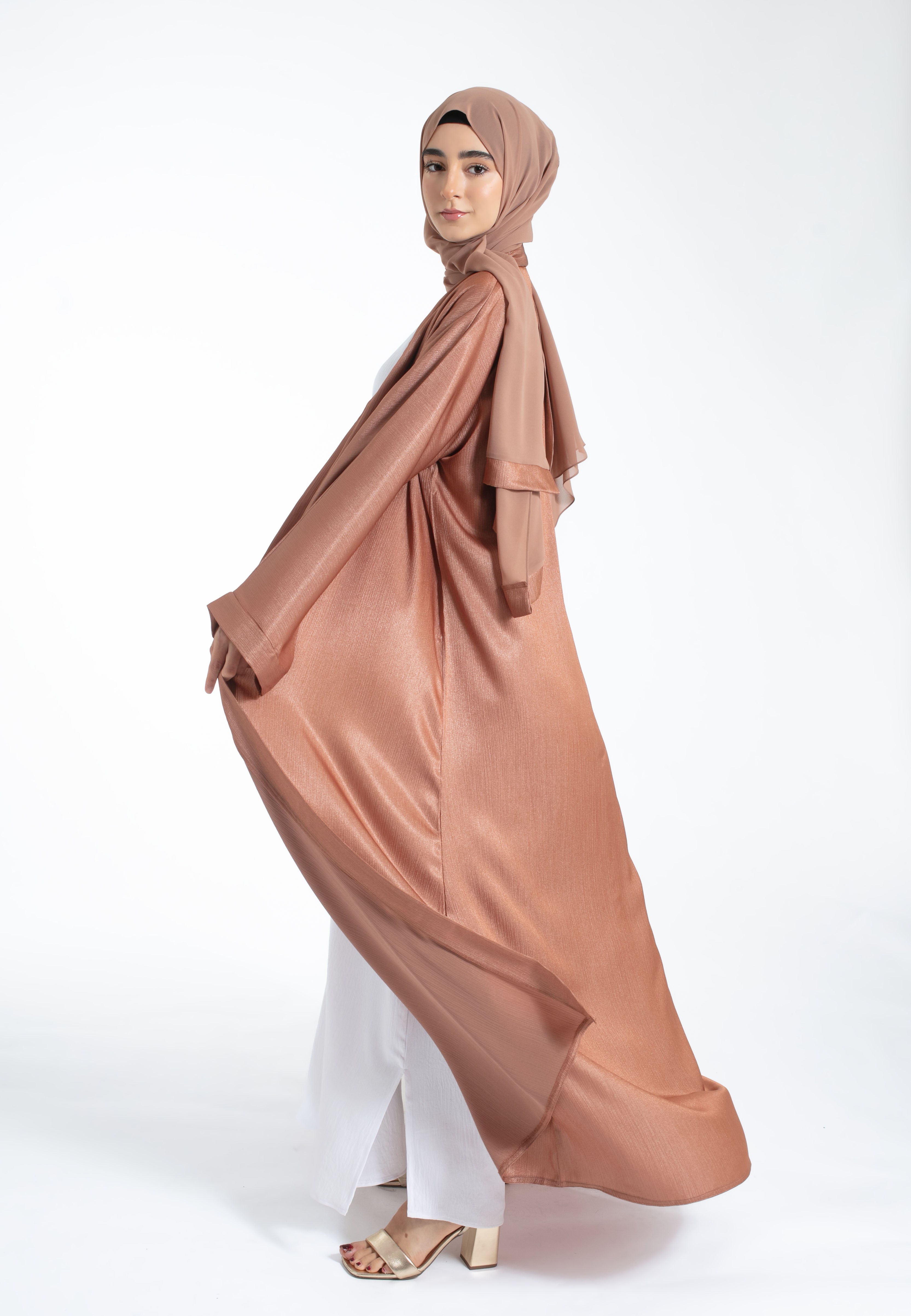 Copper Open Abaya