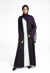 Purple Open Abaya