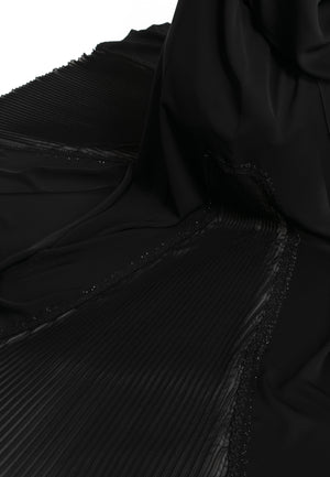 Diamanté-Black-Pleated-Open-Abaya