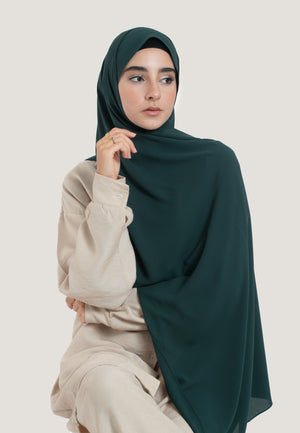 Emerald Georgette Hijab