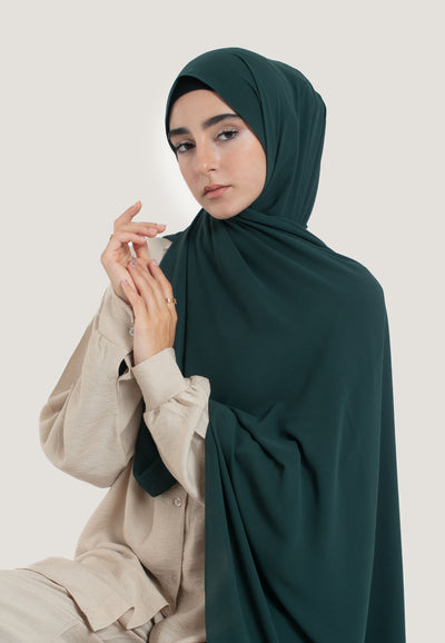 Emerald Georgette Hijab