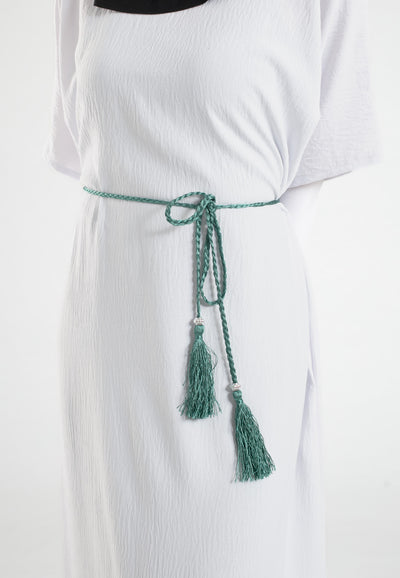 Emerald-Tassel-Belt