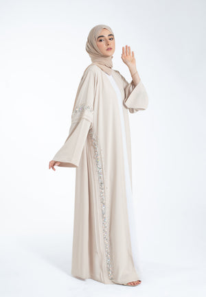 Beige-Open-Abaya