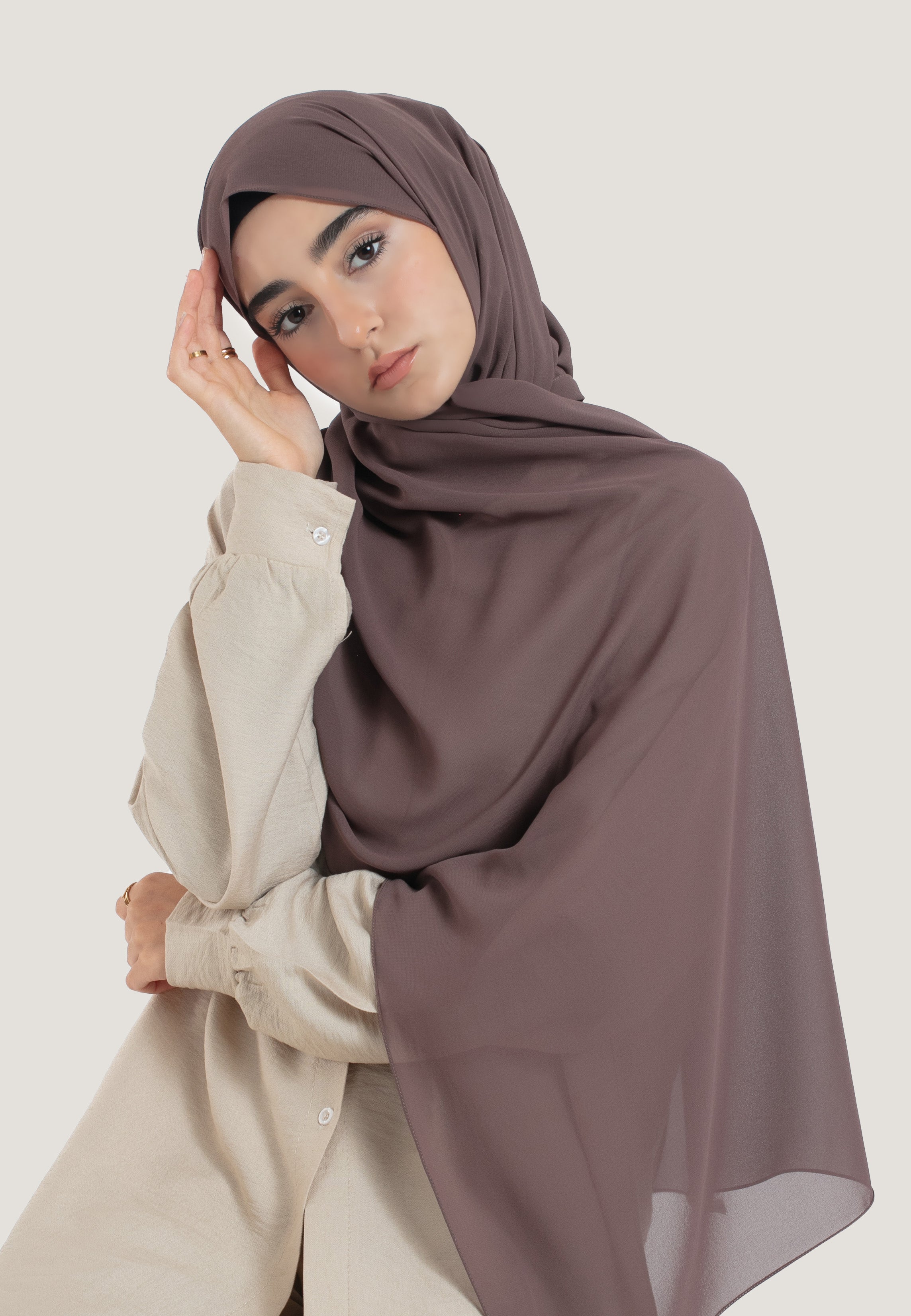 Espresso Crepe Chiffon Hijab