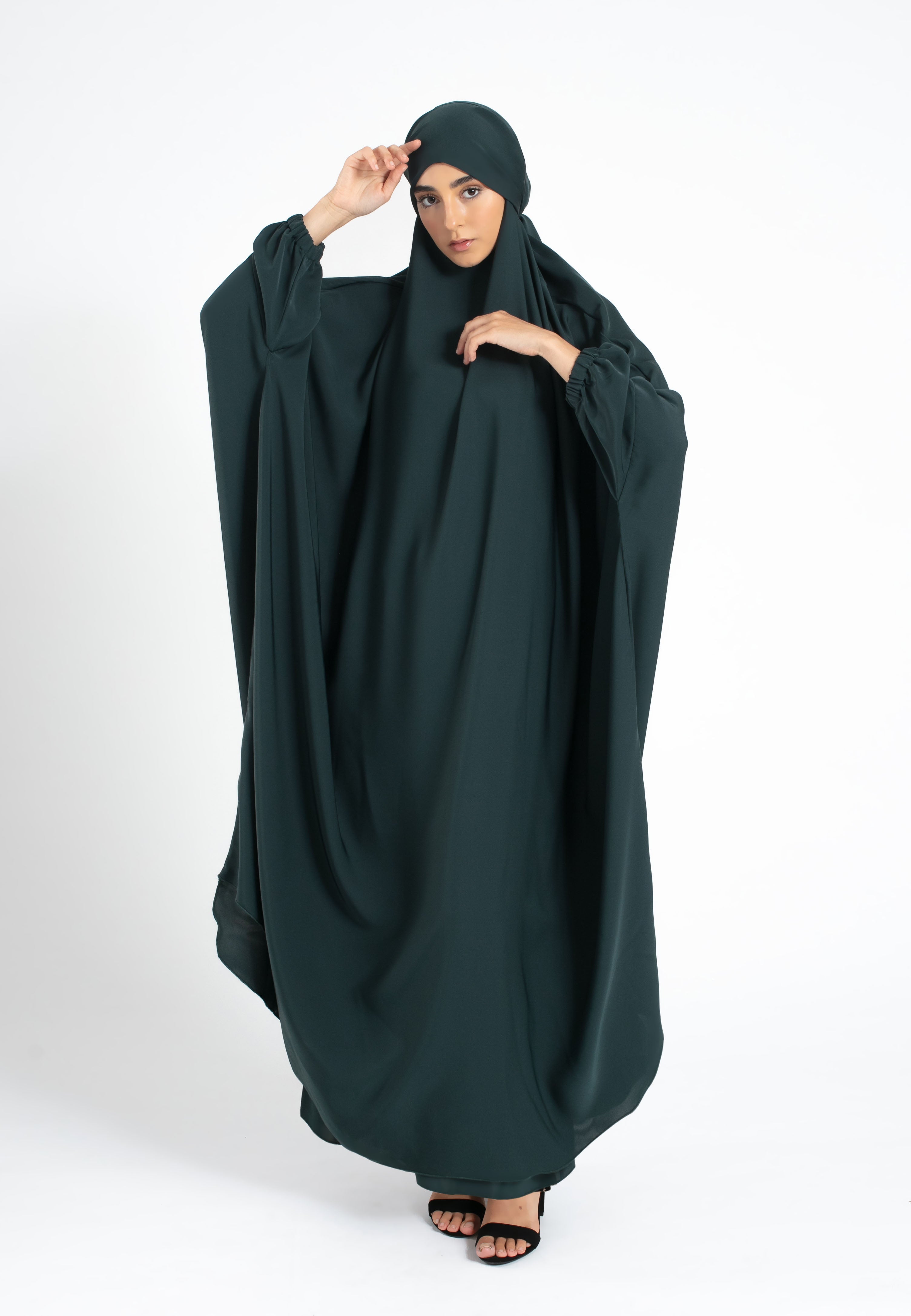 Shop One-Piece Forest Green Jilbab Prayer Dress | Abaya Lounge Online Shop One-Piece Forest Green Jilbab Prayer Dress | Abaya Lounge Online