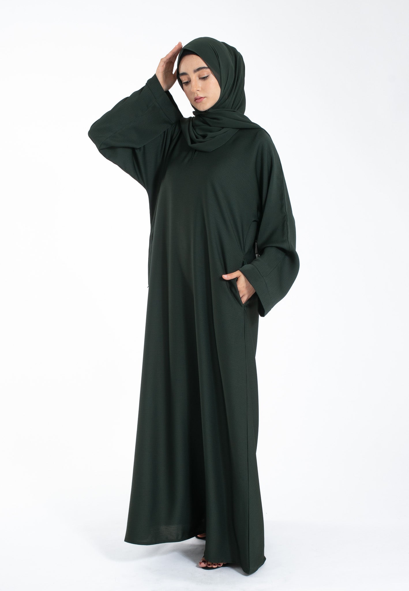 Forest Green Pocket Abaya