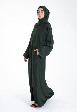 Forest Green Pocket Abaya