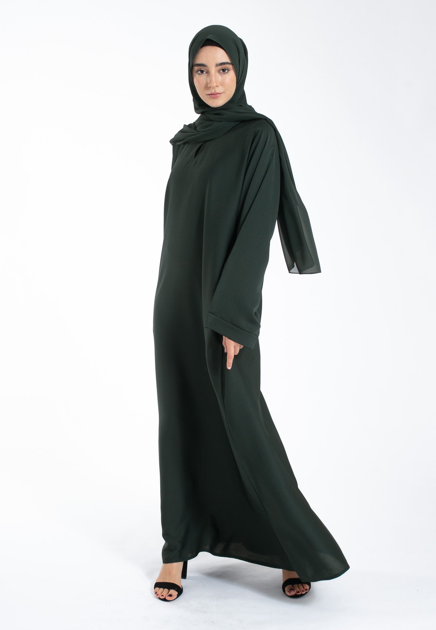 Forest Green Pocket Abaya