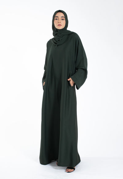 Forest Green Pocket Abaya