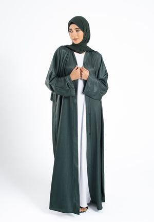 Forest Green Shimmer Abaya