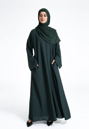 Green Pocket Abaya