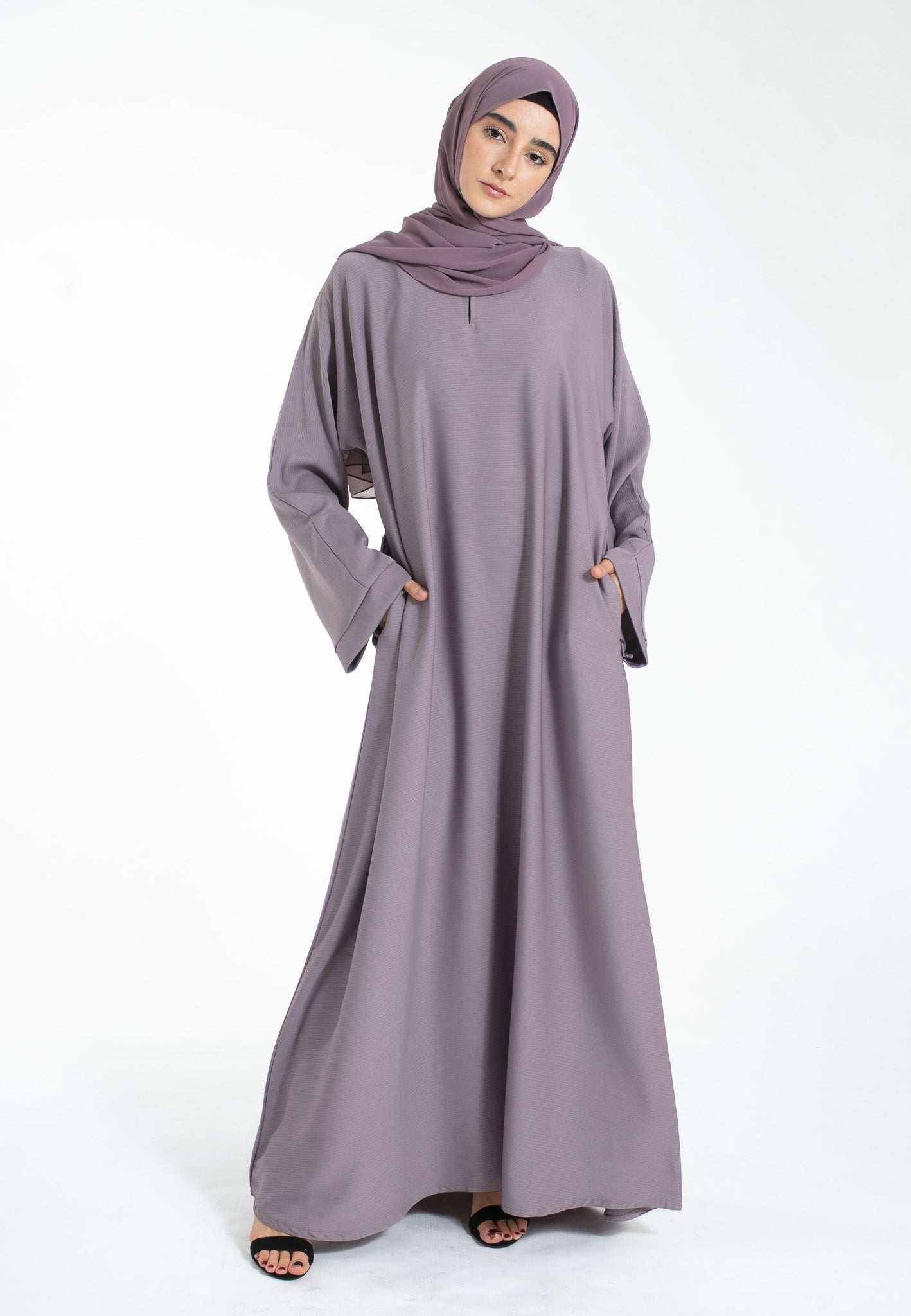 French Lilac Pocket Abaya