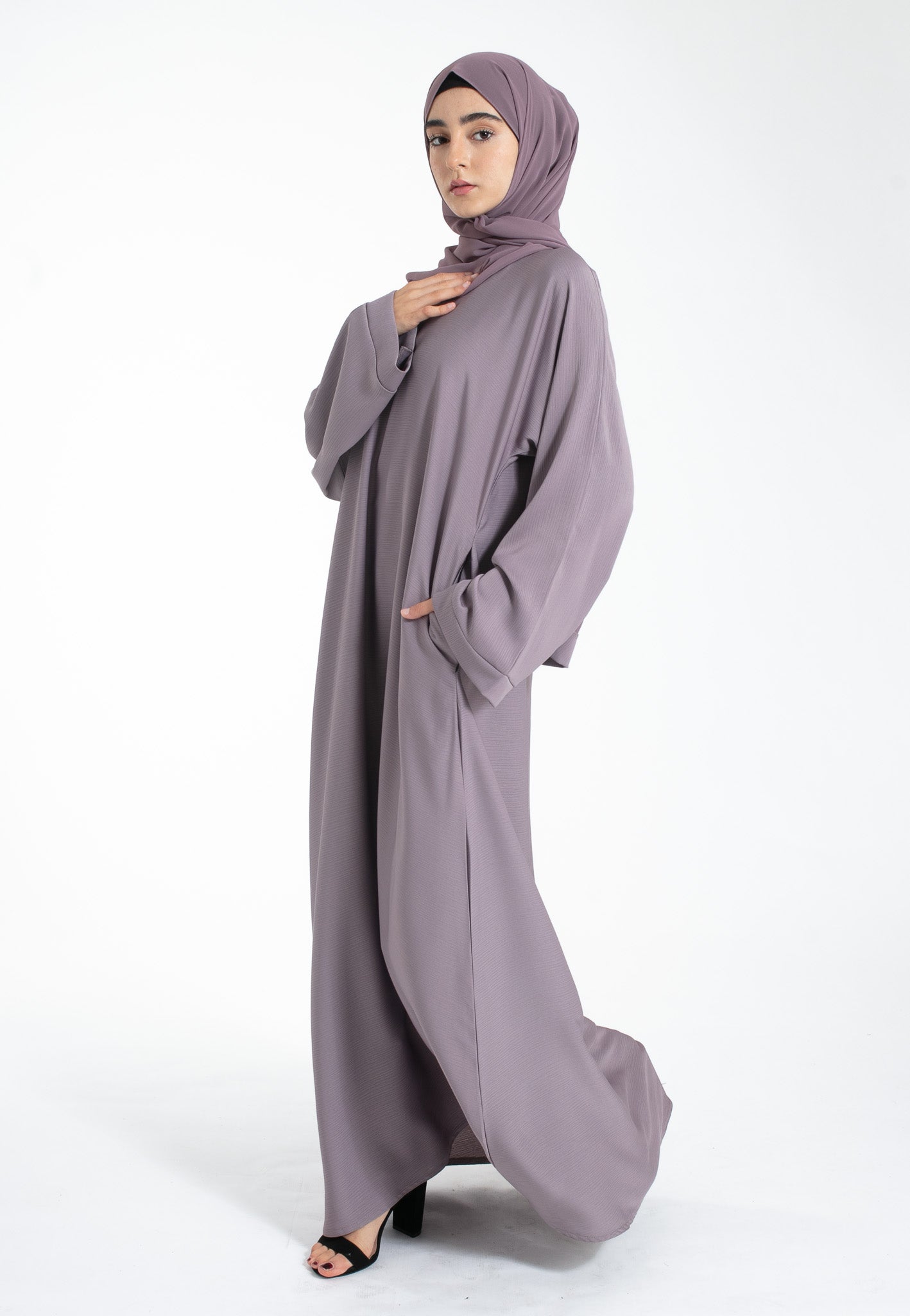 French Lilac Pocket Abaya