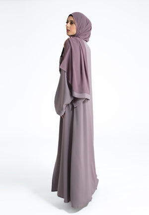 Stylish Lilac Open Abaya