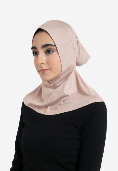 Latte Full Coverage Hijab Cap - Side