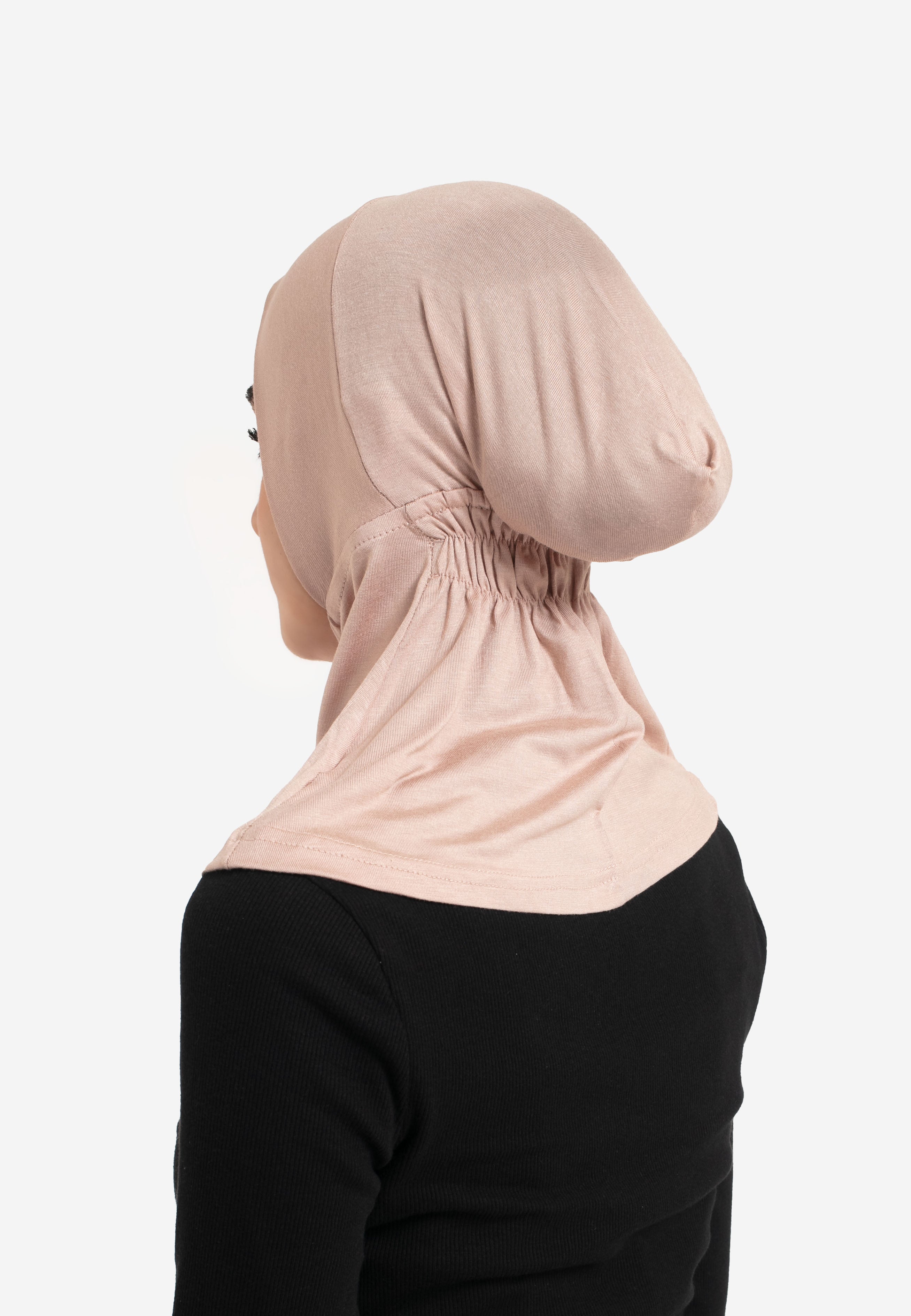 Latte Full Coverage Hijab Cap - Back