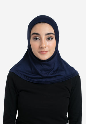 Navy Full Coverage Hijab Cap