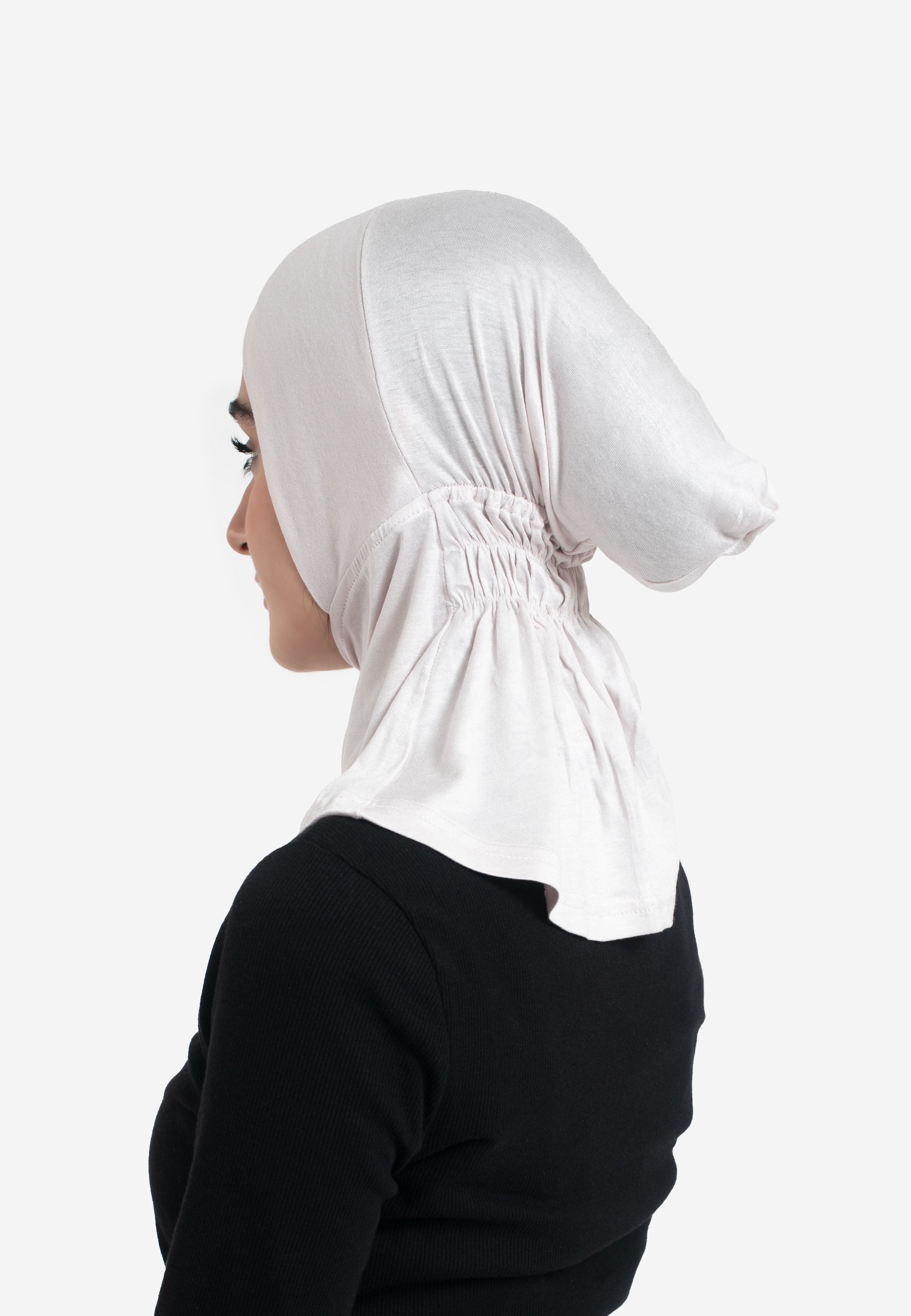 Oat Full Coverage Hijab Cap - Back