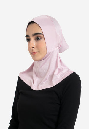 Pink Full Coverage Hijab Cap - Side