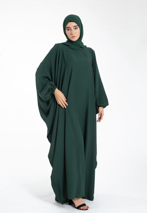 Farasha With Cuff Sleeves - green