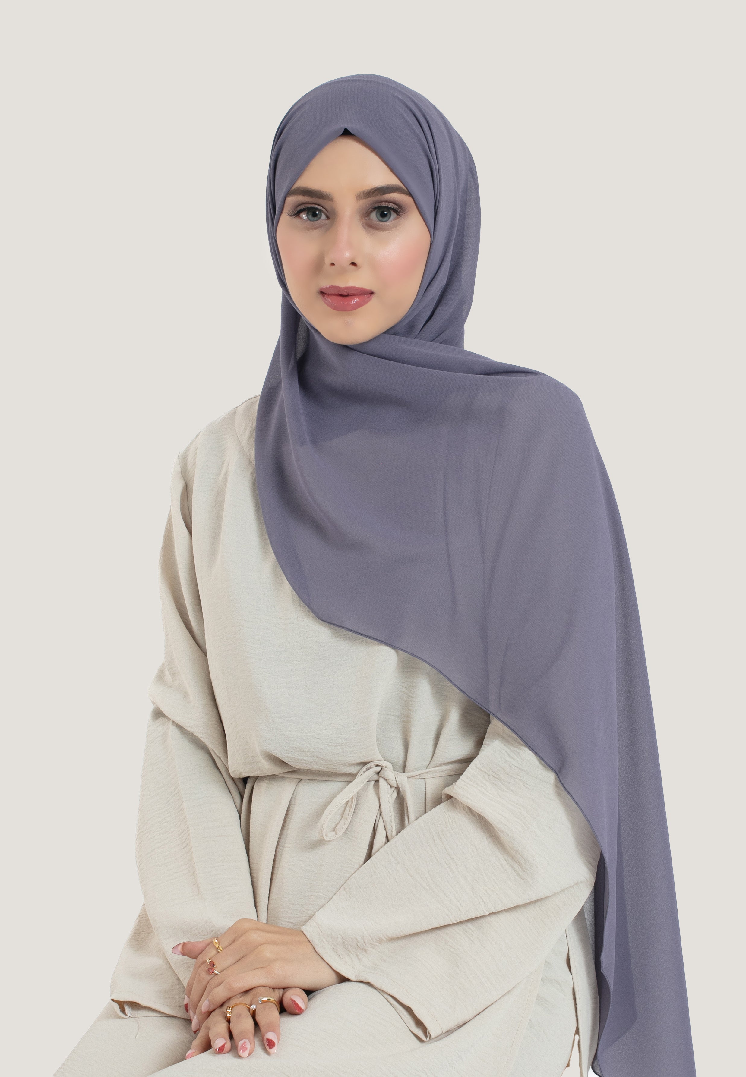 Lavender Crepe Chiffon Hijab