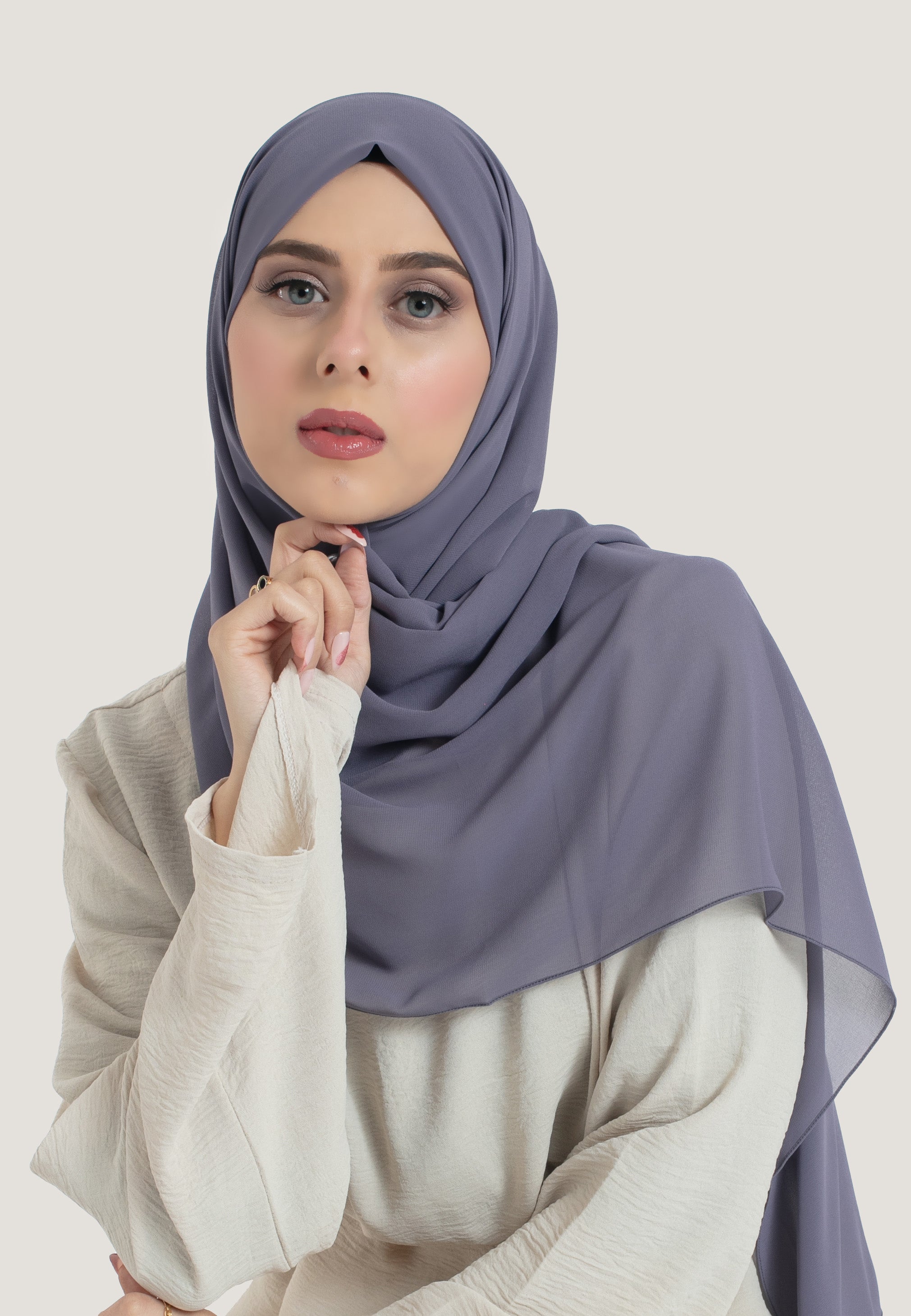 Lavender Crepe Chiffon Hijab