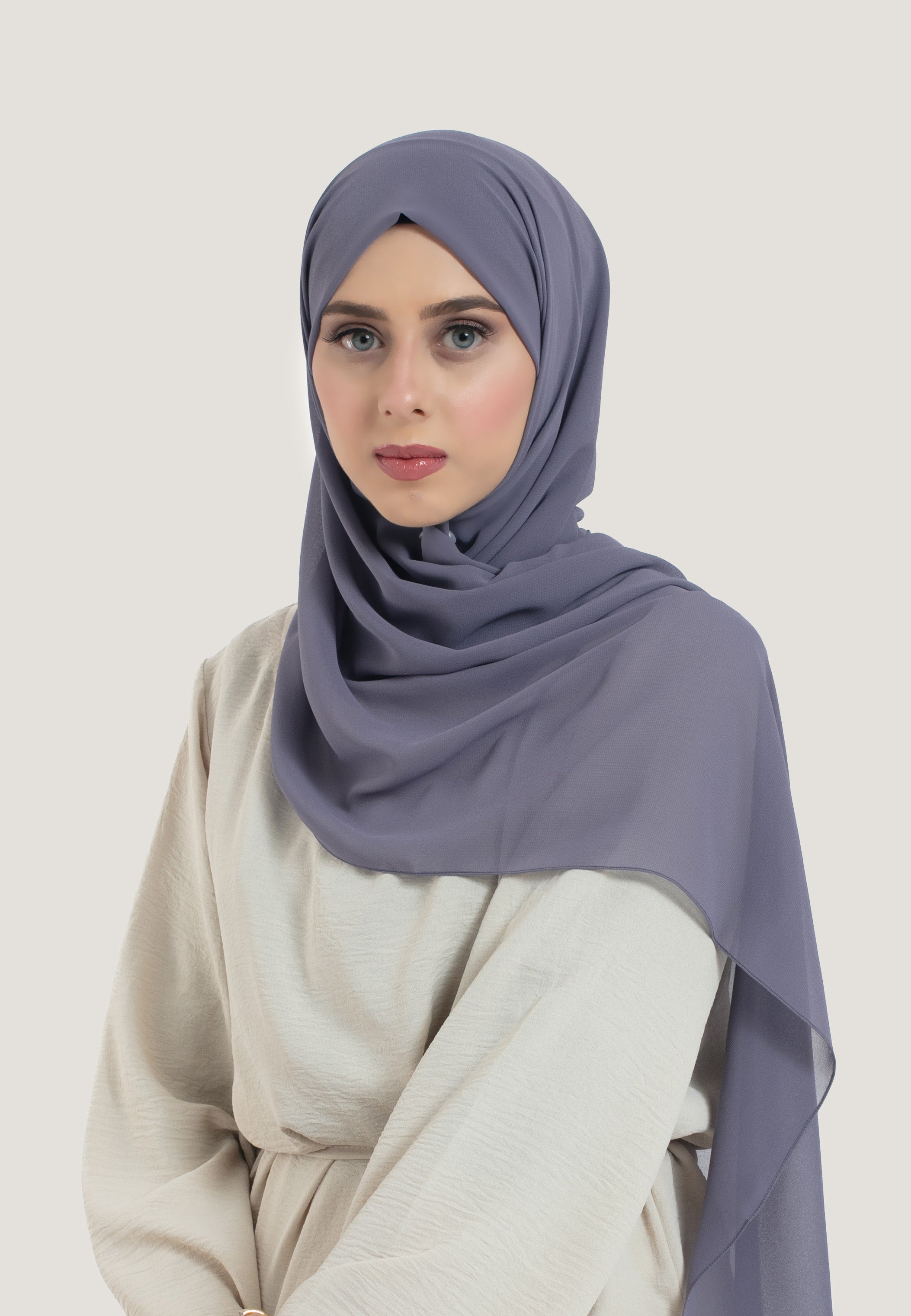 Lavender Crepe Chiffon Hijab