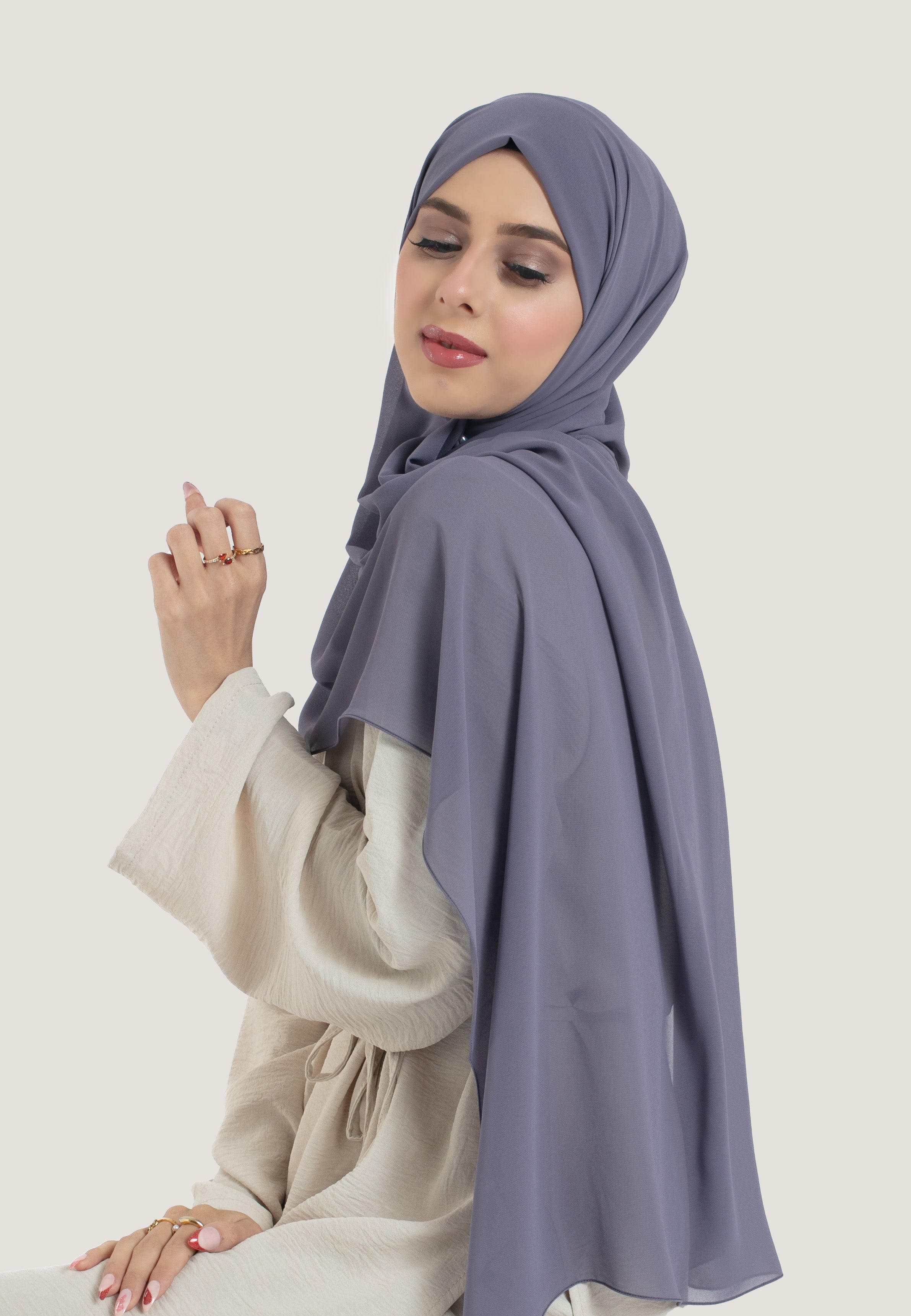 Lavender Crepe Chiffon Hijab