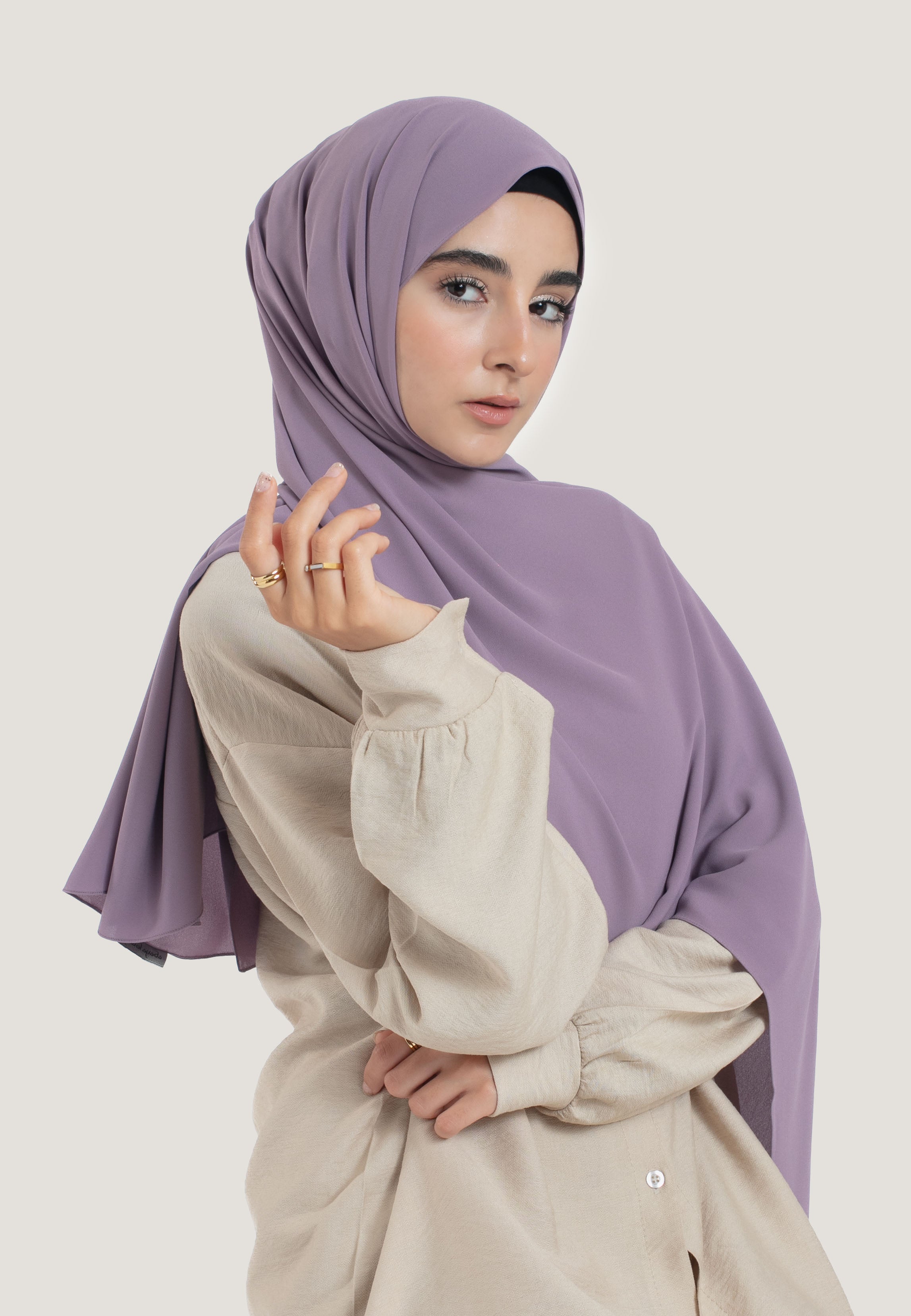 Lavender Georgette Hijab