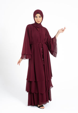 Abaya-3-Layered-Burgundy