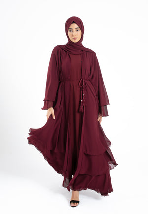 3-Layered-Burgundy-Abaya