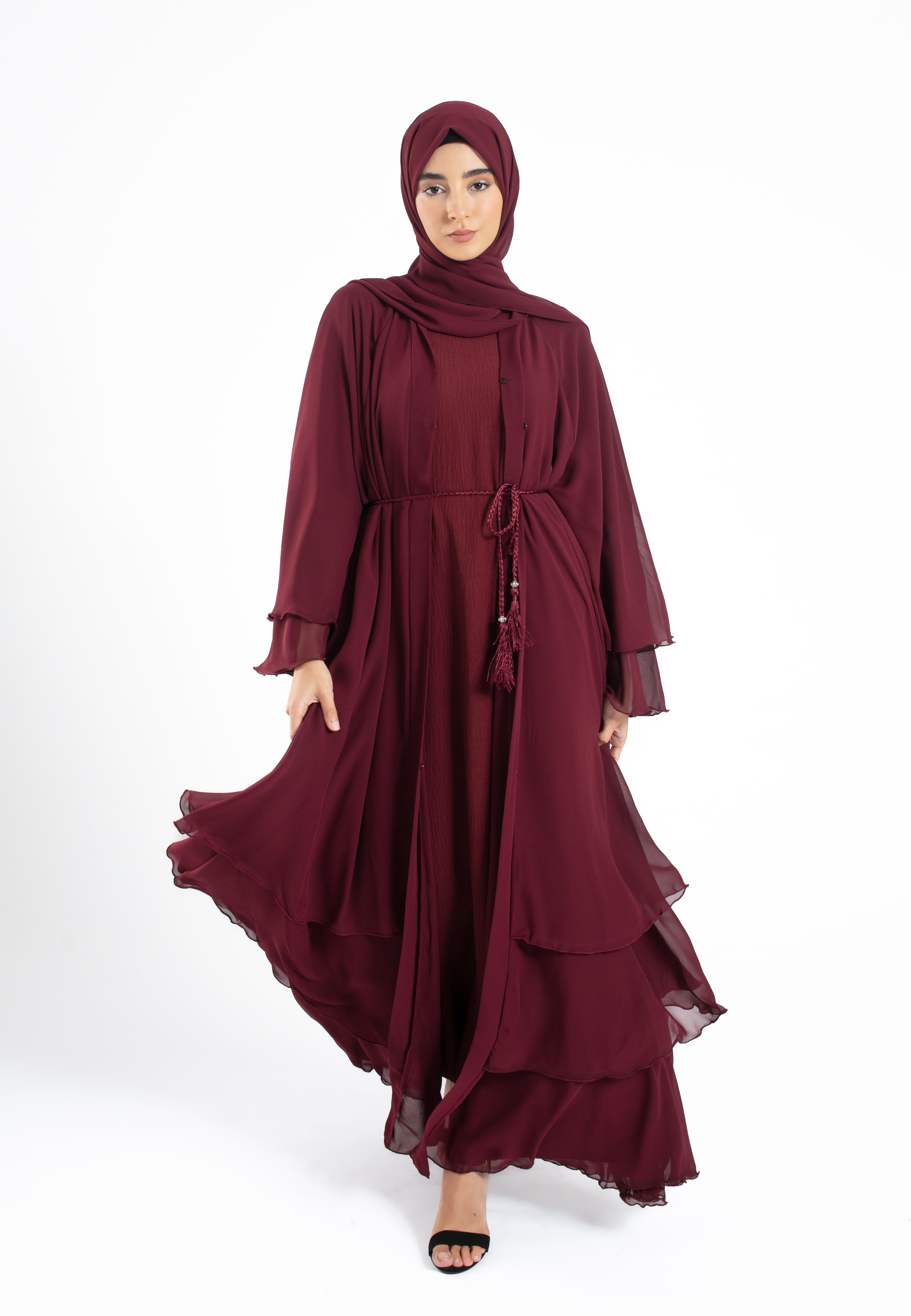 3-Layered-Burgundy-Abaya