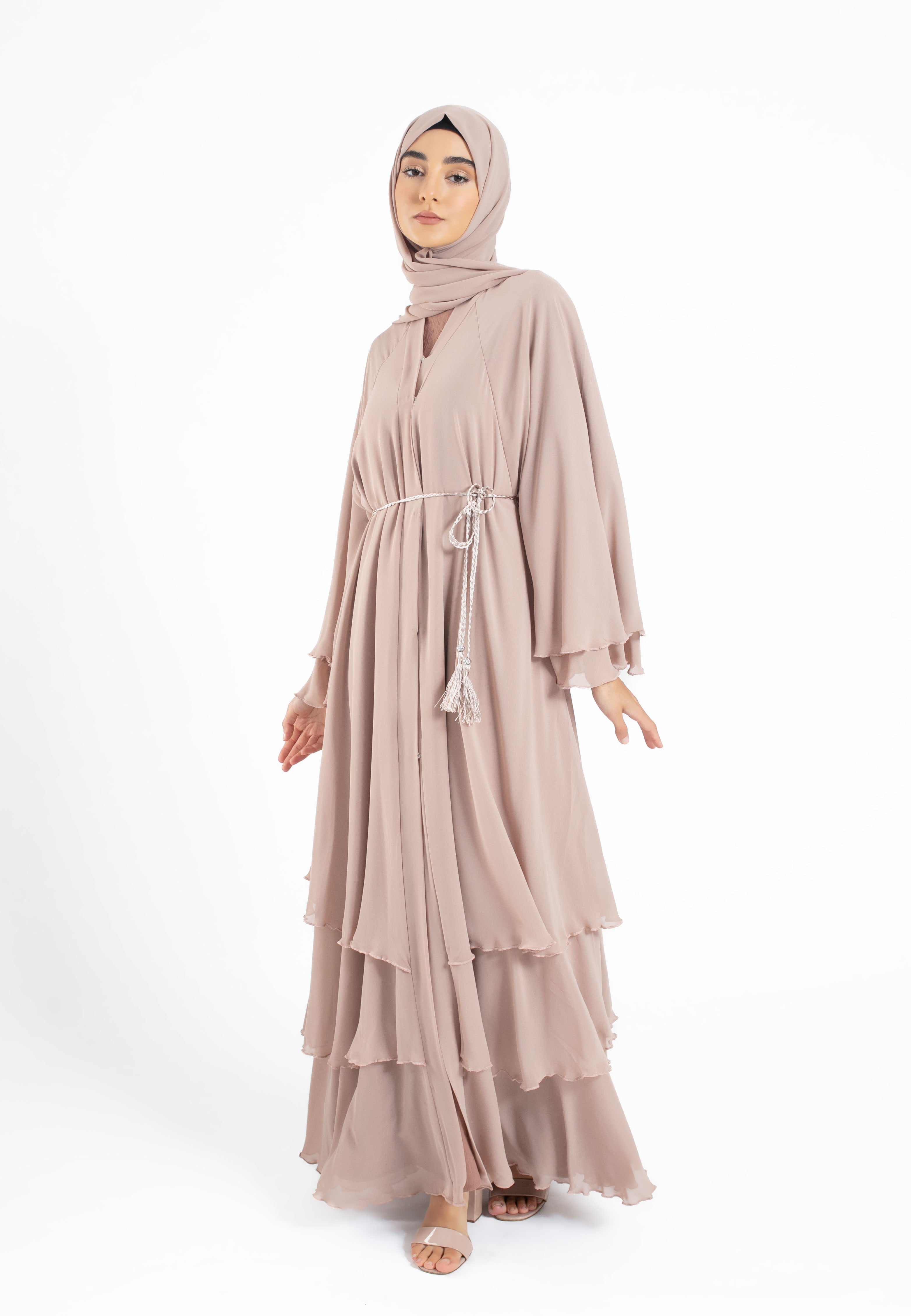 Luxury-Layered-Abaya-Butterscotch