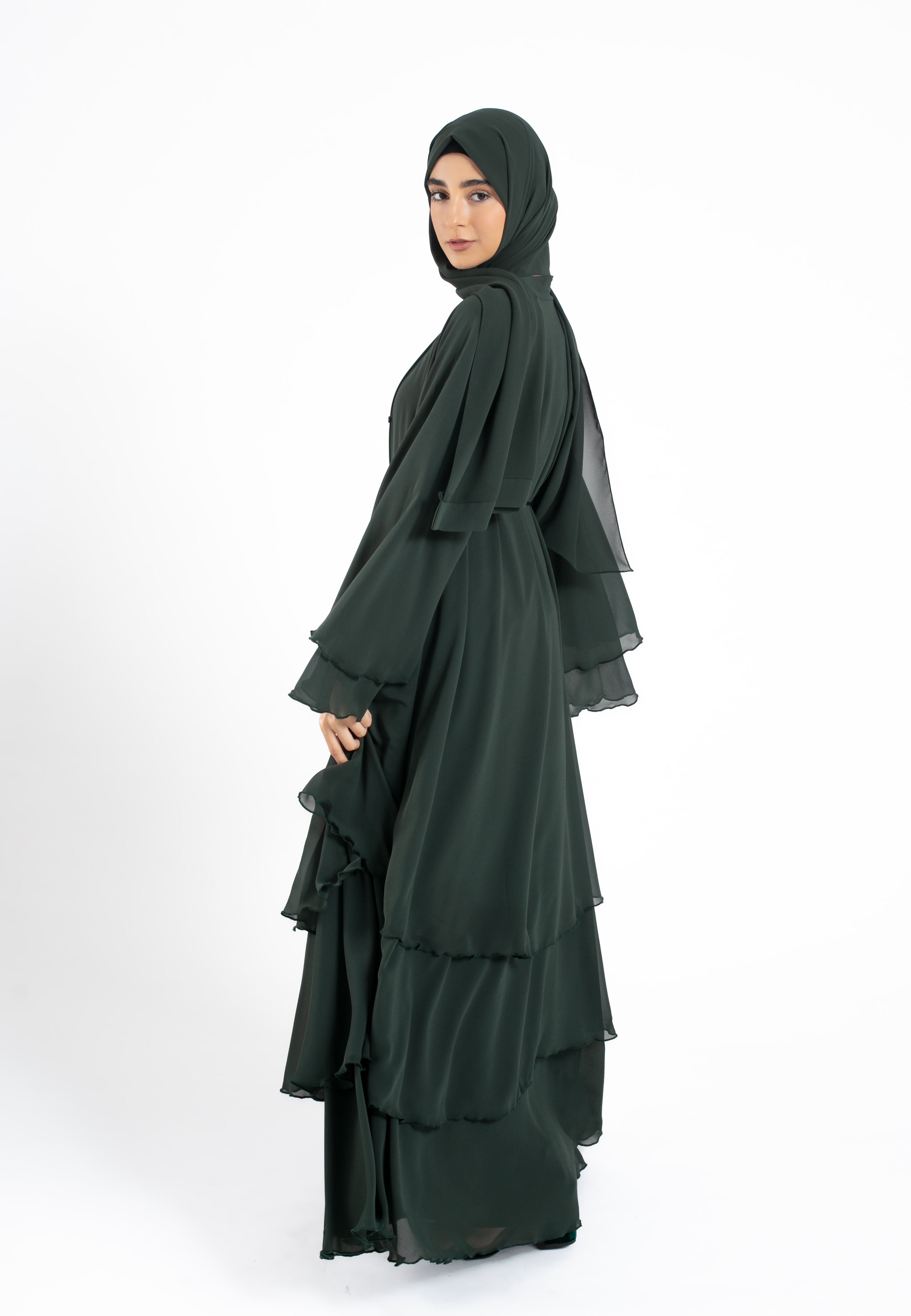 Forest-Green-Layered-Abaya