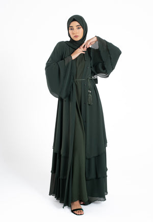 Luxury-Green-Layered-Abaya