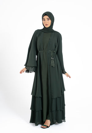 3-Layered-Green-Abaya