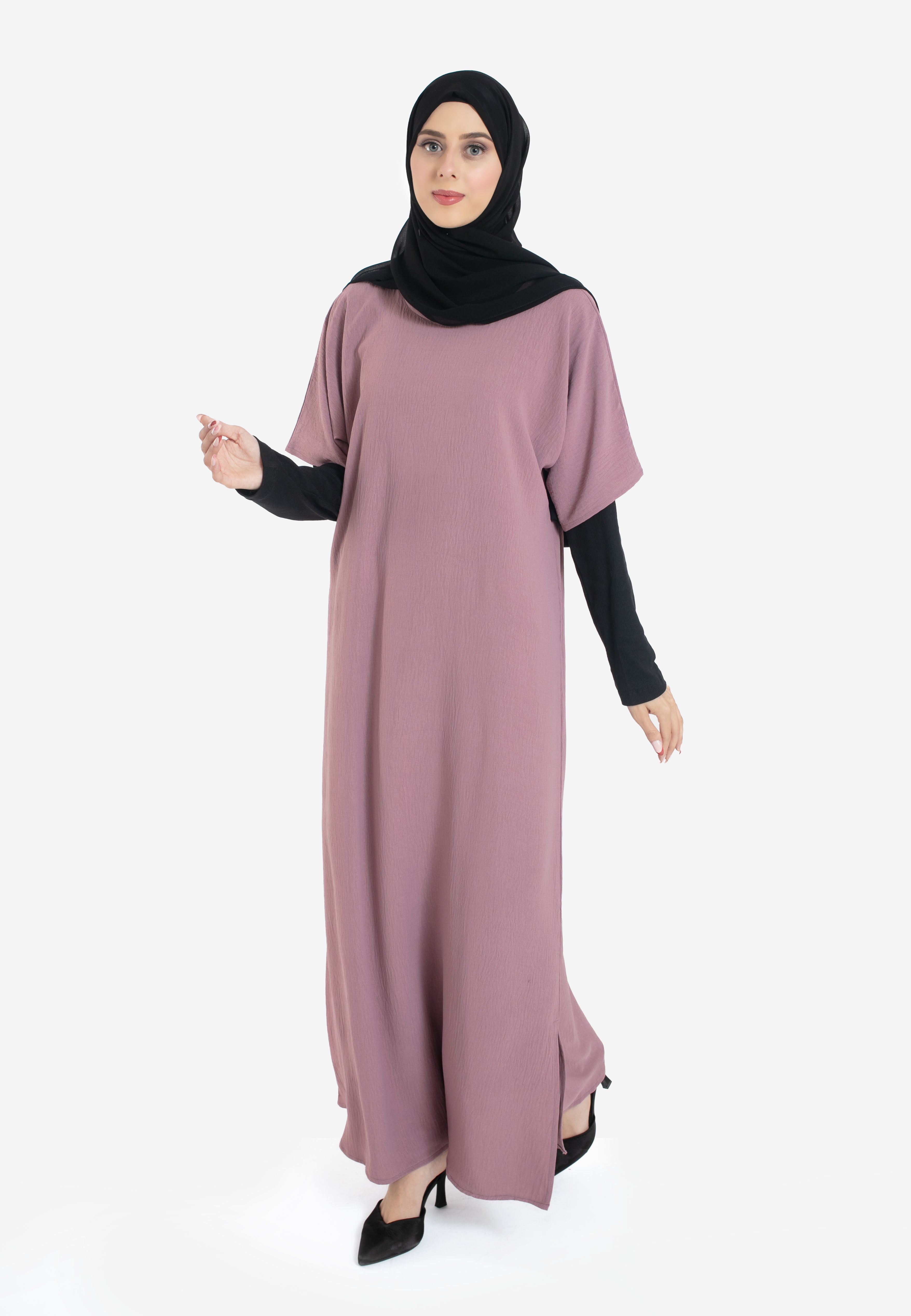 Mauve Inner Slip Dress - Walking