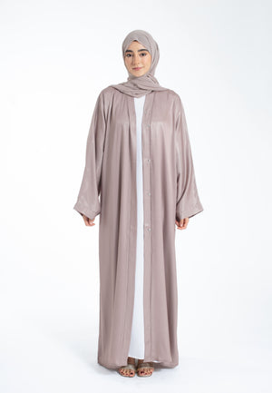 Shimmer Mink Open Abaya