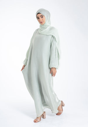 Organza-Mint-Closed-Abaya