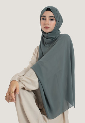 Muted Basel Chiffon Hijab