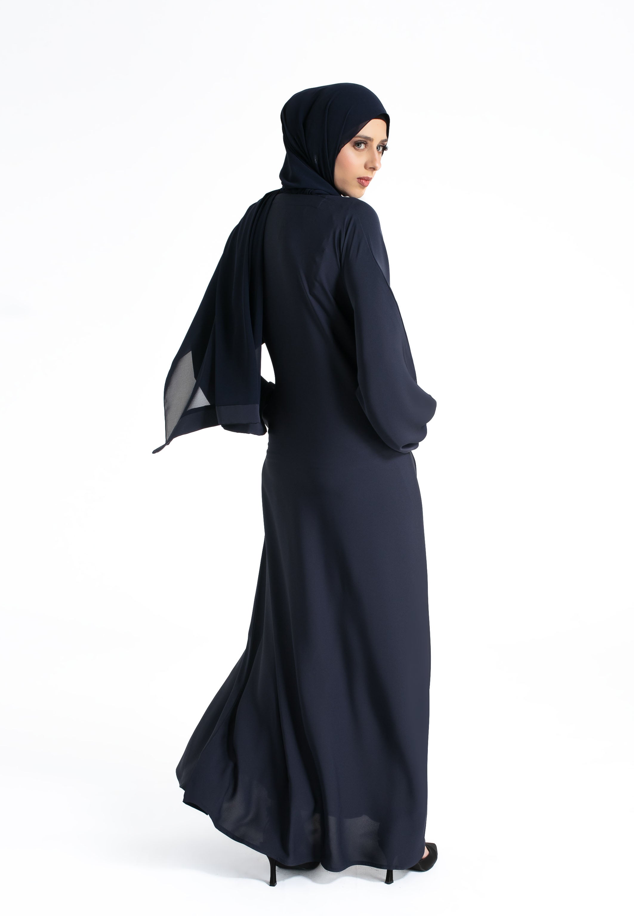 Plain-Navy-Pockets-Abaya-Cuff-Sleeves