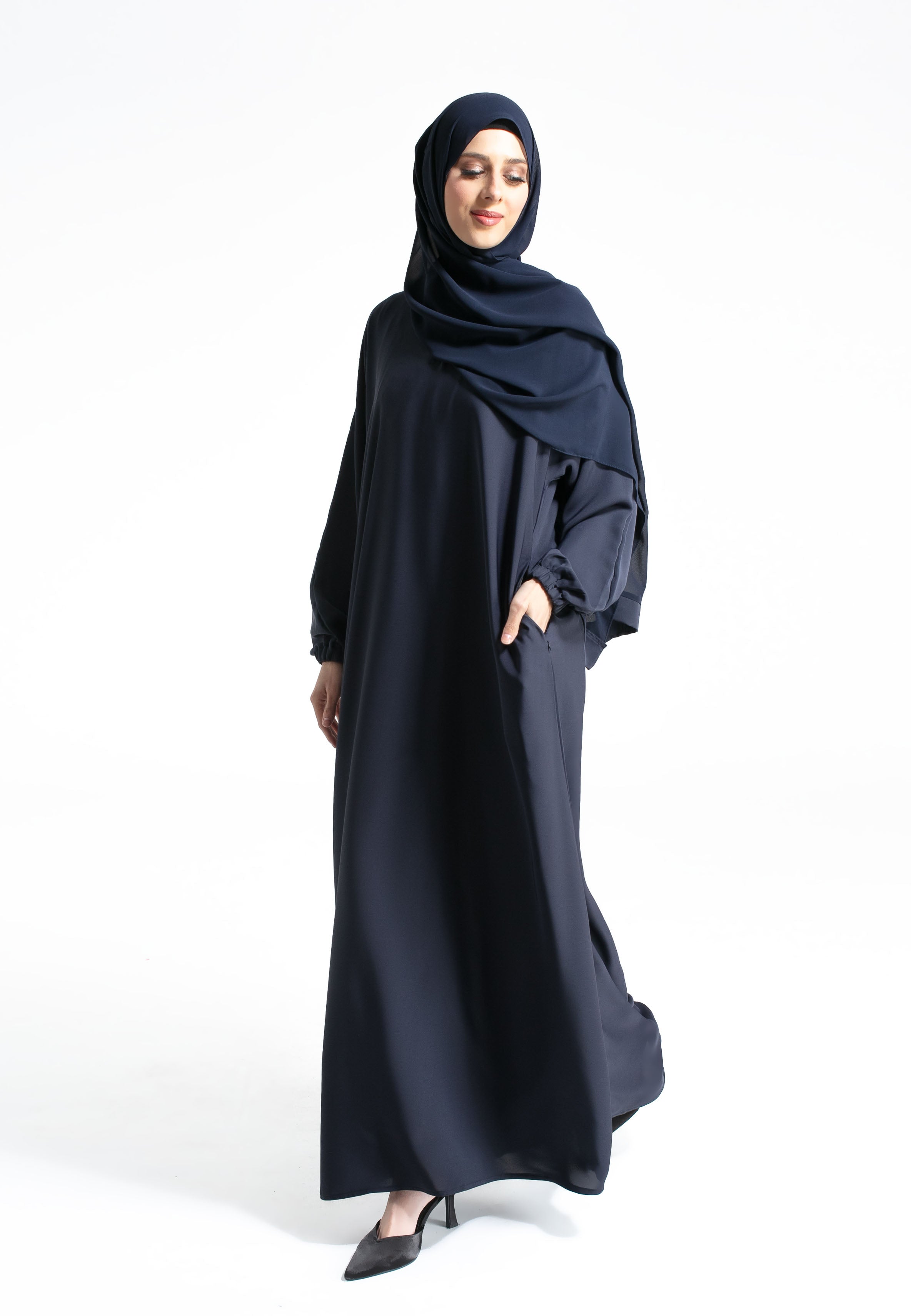 Navy Abaya With Pockets