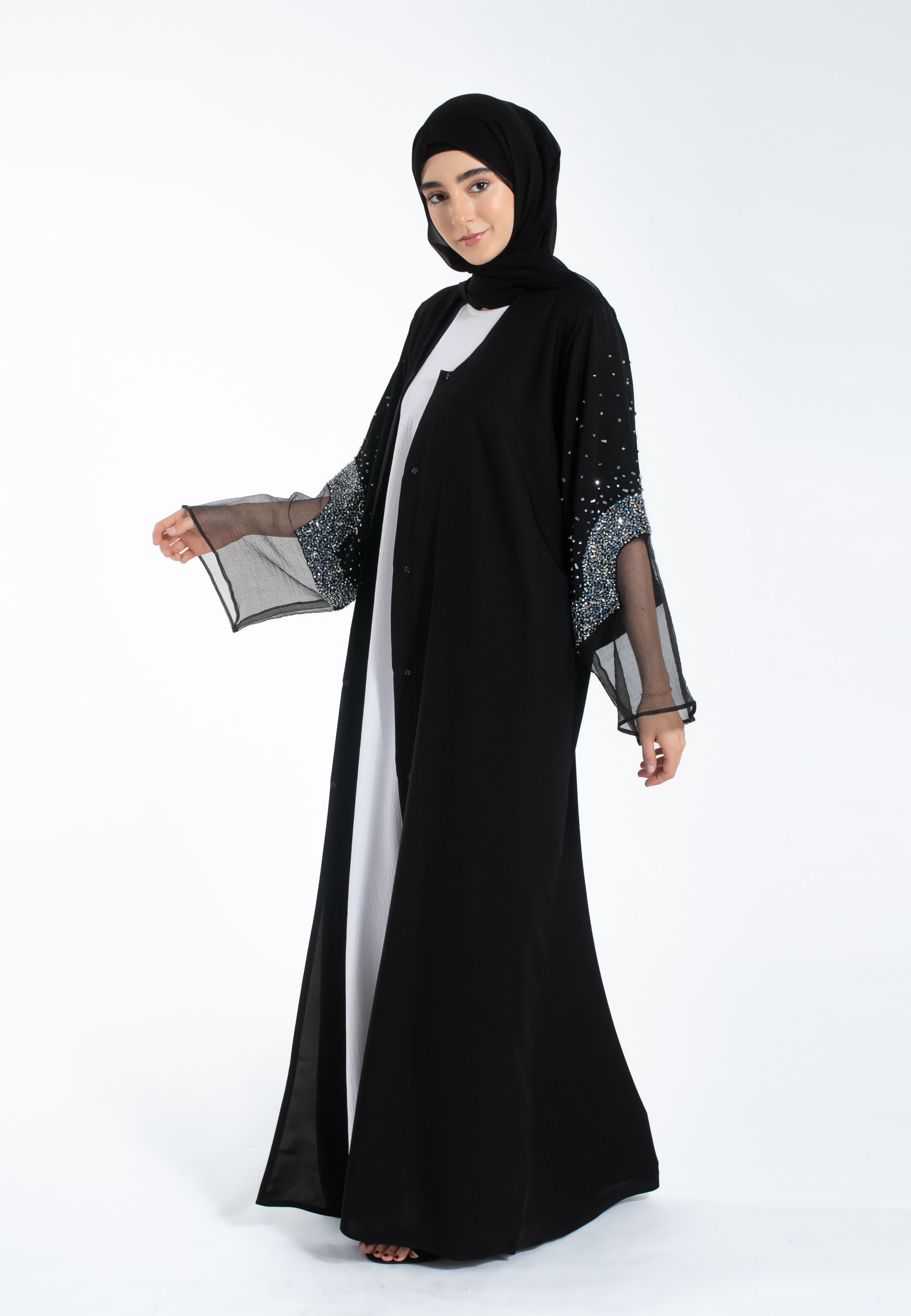 Luxury-Black-Embellished-Abaya